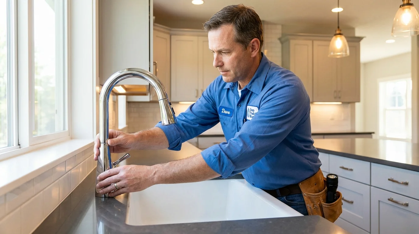 Kitchen faucet installation by Johns Plumbing LLC in Neptune Beach